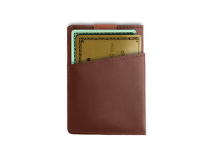 DAVEK CARDSLEEVE with pull tab for easy card access - BROWN