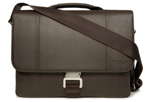 Messenger Bag Brown Leather Front