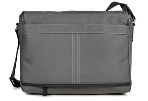 Messenger Bag Gray Nylon Front