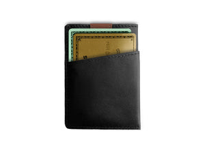 DAVEK CARDSLEEVE with pull tab for easy card access - BLACK